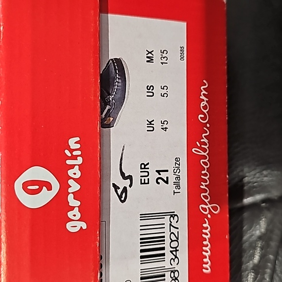 GARVALIN 50 aniversario Boys Shoe Navy Blue Leather Size 21 - Picture 3 of 8